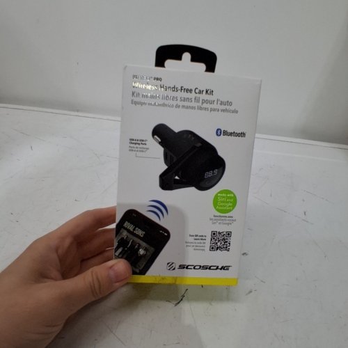 SCOSCHE WIRELESS HANDS-FREE CAR KIT WITH BLUETOOTH, 2 USB CHARGING PORTS, AND FM TRANSMITTER - BLACK (MODEL: BTFM9) image 4