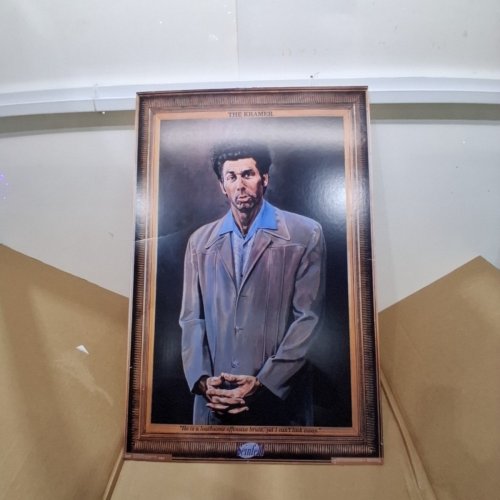 SEINFELD KRAMER POSTE3RBOARD PAINTING, TV POSTER WALL ART, 24" X 36" image 3
