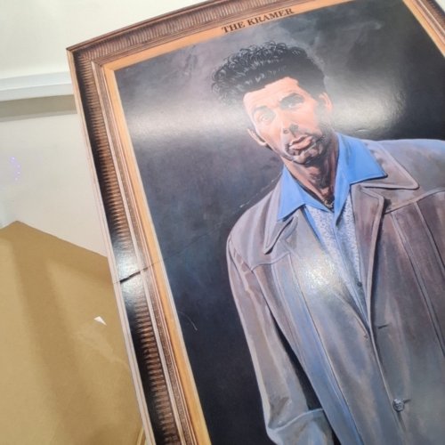 SEINFELD KRAMER POSTE3RBOARD PAINTING, TV POSTER WALL ART, 24" X 36" image 4