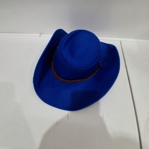 COWBOY HAT - OSFM - BLUE/BROWN image 4