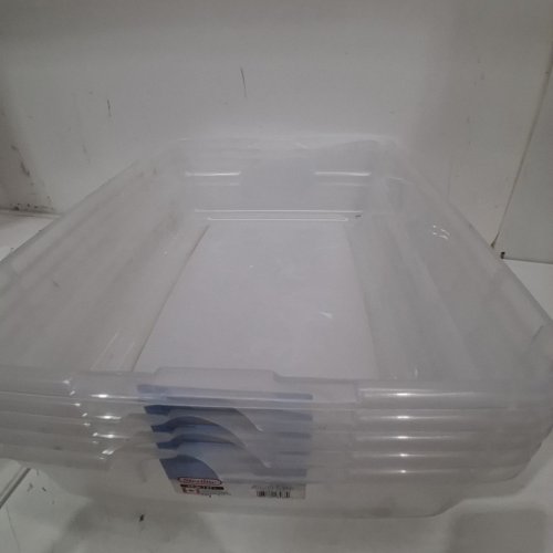 5PK STERILITE PLASTIC STORAGE BOX - 28 QT - CLEAR image 3