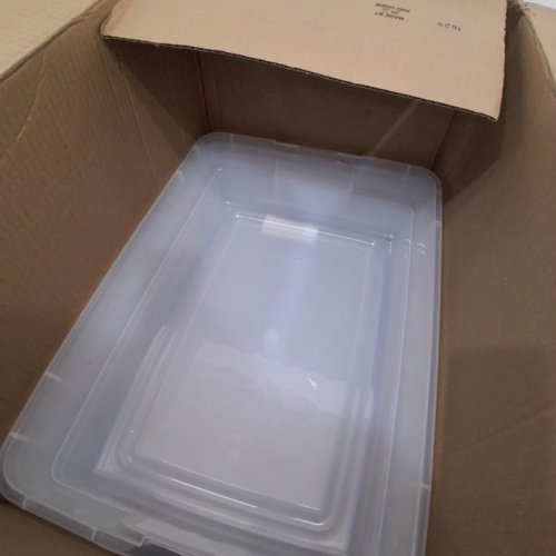 5PK STERILITE PLASTIC STORAGE BOX - 28 QT - CLEAR image 5