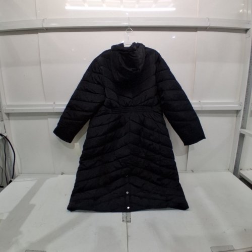 WOMEN'S MADDEN GIRL PLUS SIZE LONG CHEVRON PUFFER JACKET - 1X - BLACK (STYLE: OPJ105EC) image 3