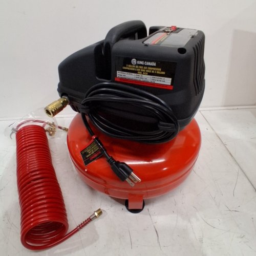 KING CANADA OIL-FREE AIR COMPRESSOR KIT - 3GAL - RED (MODEL: 8438) image 4