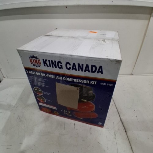 KING CANADA OIL-FREE AIR COMPRESSOR KIT - 3GAL - RED (MODEL: 8438) image 7