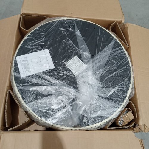 FIVEWILLOWISE LARGE ROUND OTTOMAN WITH STORAGE - 31.5" - CREAM WHITE (MODEL: DA0270BS01A) image 3