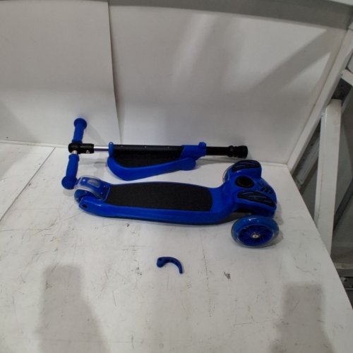 HURTLE KIDS 3 WHEEL SCOOTER WITH ADJUSTABLE HEIGHT FOR KIDS & TODDLERS AGES 3-12 - BLACK / BLUE (MODEL: GF-PA66) image 2