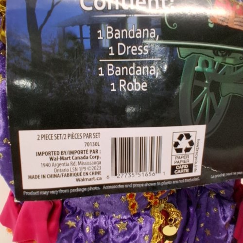 2PC FORTUNE TELLER COSTUME SET - LARGE (10-12) - PURPLE AND PINK (ITEM: 70130M) image 2