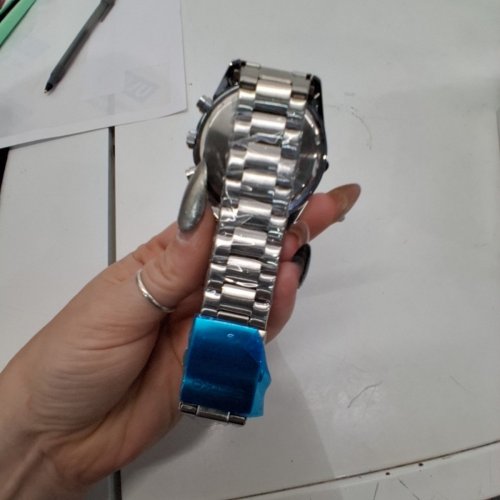 MENS SEIKO PROSPEX SPEEDTIMER CHRONOGRAPH WATCH - 45 MM- STAINLESS STEEL / SILVER AND BLUE (MODEL: 292776 image 4