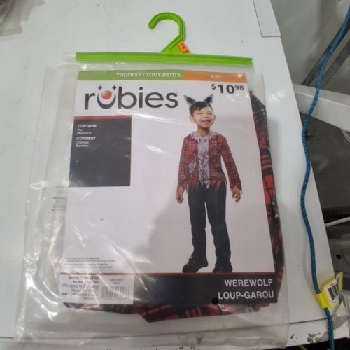 2PC TODDLER RUBIES WEREWOLF COSTUME - 3-4T - RED/BLACK/GREY (STYLE: 1002834) image 2