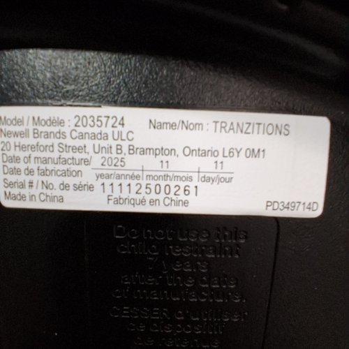 GRACO TRANZITIONS 3-IN-1 HARNESS/HIGHBACK/BACKLESS BOOSTER CAR SEAT - 100LBS MAX/CAP - PROOF/BLACK (MODEL: 2035724) image 2