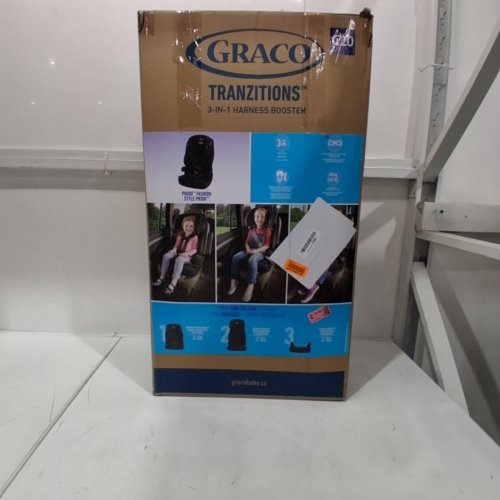 GRACO TRANZITIONS 3-IN-1 HARNESS/HIGHBACK/BACKLESS BOOSTER CAR SEAT - 100LBS MAX/CAP - PROOF/BLACK (MODEL: 2035724) image 6
