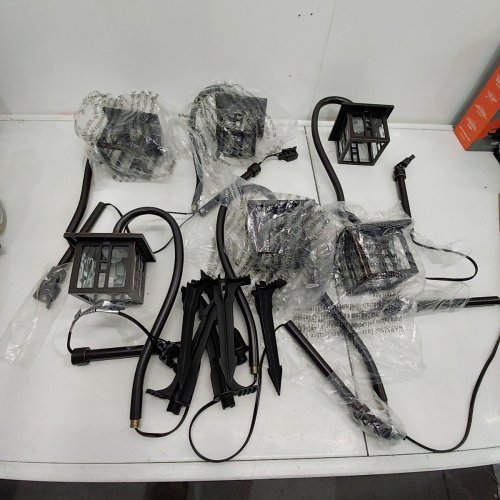 6PK EDISHINE LOW VOLTAGE LANDSCAPE LIGHTS - BLACK (MODEL: HLPL04J) image 2