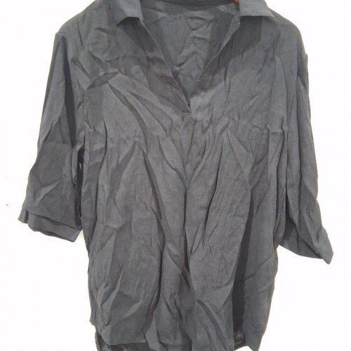 WOMEN'S HALF SLEEVE V NECK SHIRT - 2XL - BLACK image 2