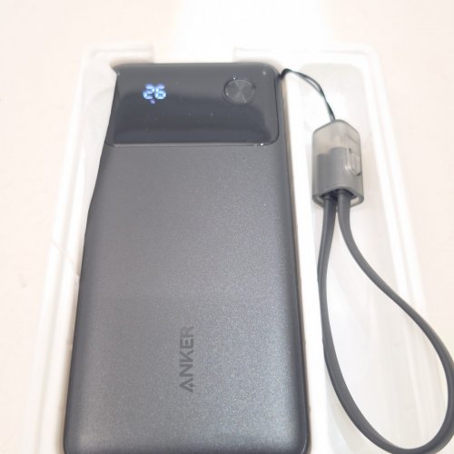 ANKER ON-THE-GO POWER BANK WITH STRAP AND DIGITAL DISPLAY - 20000MAH - 30W - BLACK (MODEL: A1384) image 3