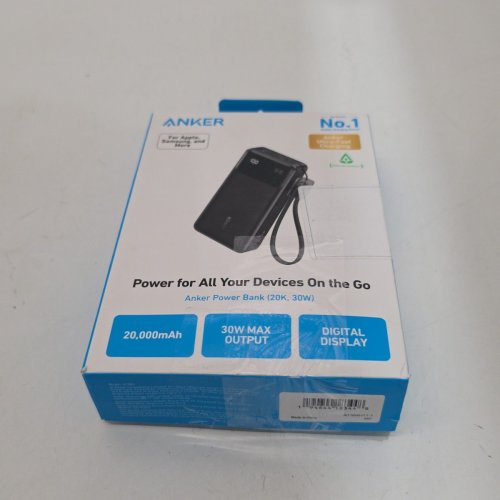ANKER ON-THE-GO POWER BANK WITH STRAP AND DIGITAL DISPLAY - 20000MAH - 30W - BLACK (MODEL: A1384) image 5