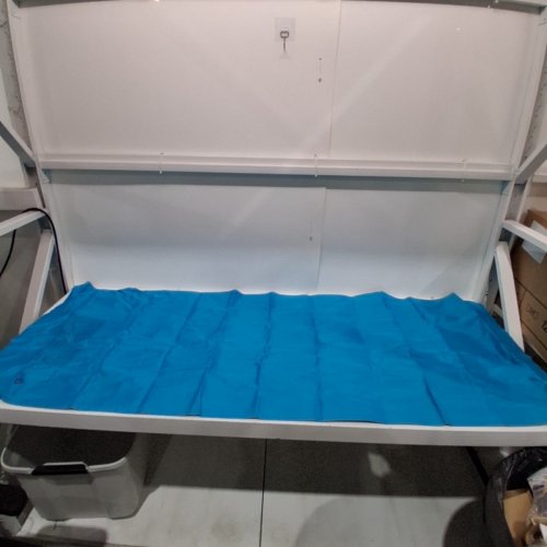 INTEX CAMPING AIR MATTRESS WITH LAMINATED BOTTOM - 26.5" X 72.5" X 6 3/4" - BLUE/GREY (MODEL: 67997E) image 3