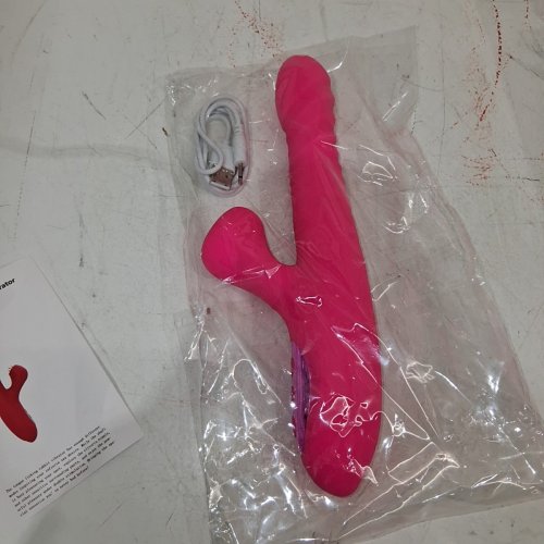 RABBIT DUAL DILDO AND VIBRATOR - 7 SPEED MODES - PINK image 4