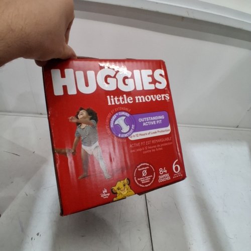 84PK HUGGIES LITTLE MOVERS DISPOSABLE BABY DIAPERS - SIZE 6 image 3