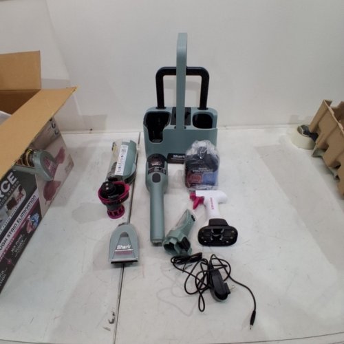 SHARK STAINFORCE CORDLESS HANDHELD CARPET/UPHOLSTERY STAIN CLEANER - BLUE\GREEN (MODEL: HX101C) image 3