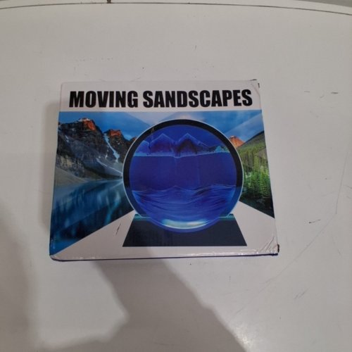 MOVING SANDSCAPE MOVING SAND ART DESK DECOR WITH LIGHT - 10" - YELLOW image 4