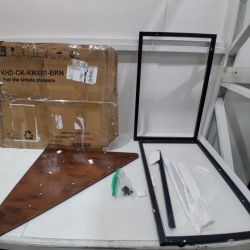 CORNER TABLE - 25.5" X 22" - BROWN AND BLACK (ITEM: KHD-CK-KNX01-BRN) image 2