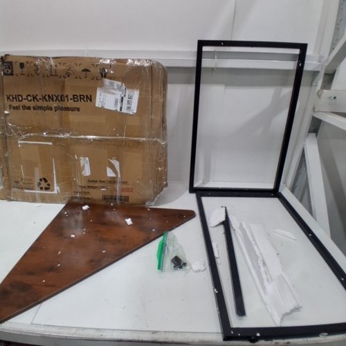 CORNER TABLE - 25.5" X 22" - BROWN AND BLACK (ITEM: KHD-CK-KNX01-BRN) image 3