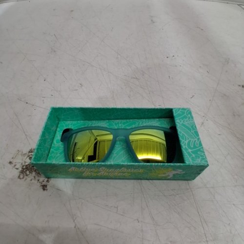 UNISEX GOODR NESSY'S MIDNIGHT ORGY POLARIZED SUNGLASSES - UV400 - OSFM - TEAL/MIRRORED YELLOW (MODEL: OG-TL-TL1) image 4