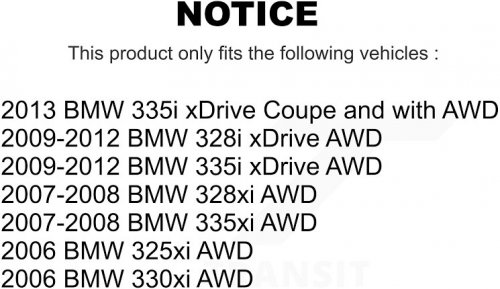 KUGEL FRONT LEFT CV AXLE SHAFT - FOR ELECT BMW MODELS - BLACK (MODEL:NCV-BM27004) image 2