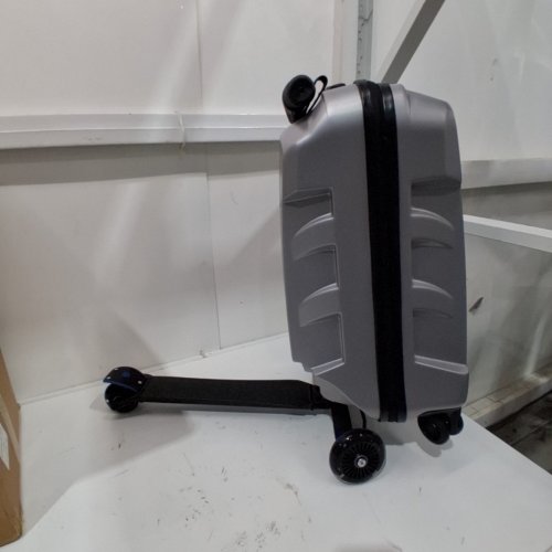 ADVWIN SCOOTER SUITCASE WITH LED LIGHT WHEELS AND TSA LOCKS - 21" - GREY/SILVER/BLACK (MODEL: US51010900) image 3