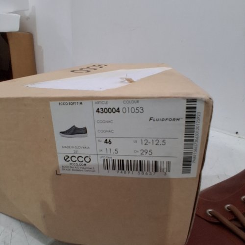 ECCO MEN'S SOFT 7 CLASSIC SNEAKER COGNAC - 12-12.5 - BROWN (STYLE: 430004) image 2