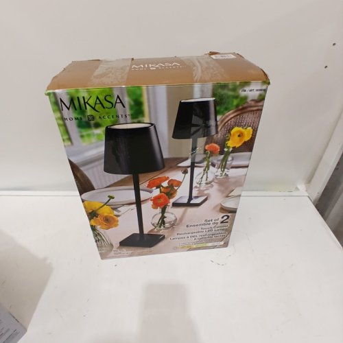 2PK MIKASA TOUCH CONTROL LED LAMP WITH 3 LIGHT SETTINGS - 12" - BLACK (MODEL: 1835518) image 4