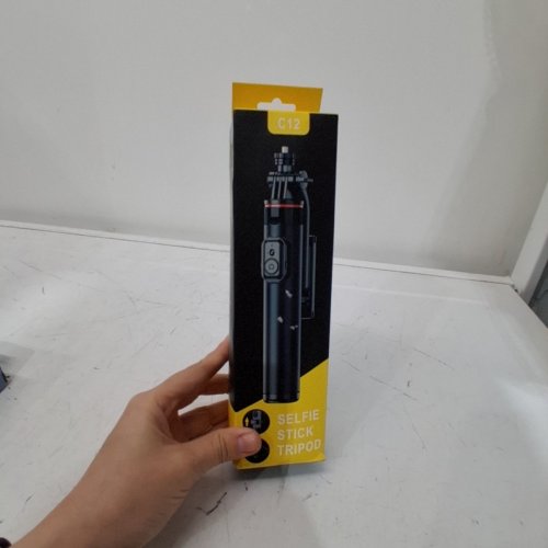 EXTENDABLE SELFIE STICK TRIPOD WITH REMOTE - 52" - BLACK (MODEL:C12) image 5