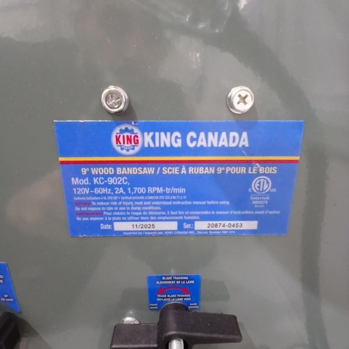 KING CANADA KC-902C 9" WOOD BANDSAW WITH LASER image 6