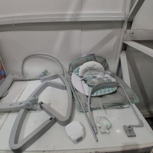 INGENUITY 3-IN-1 KEEP COZY GROW WITH ME VIBRATING BABY BOUNCER, ROCKER & CHAIR - 40LBS CAPACITY - WEAVER THEME GREY/WHITE/GREEN (MODEL: ‎12428) image 3