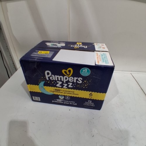 72PK PAMPERS OVERNIGHTS SWADDLERS DISPOSABLE BABY DIAPERS - SIZE 6 image 2
