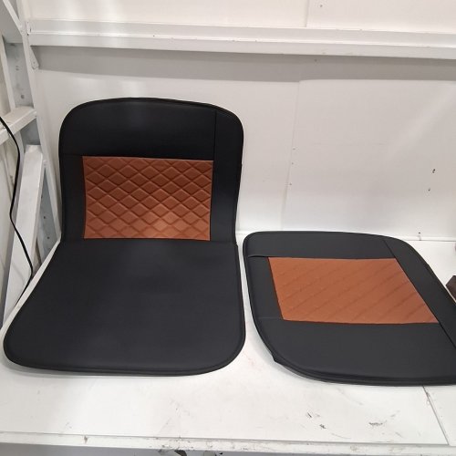 8PC FREESOO TRUCK SEAT COVERS FOR 2019-2025 DODGE RAM 1500 CREW CAB - BLACK/BROWN image 5