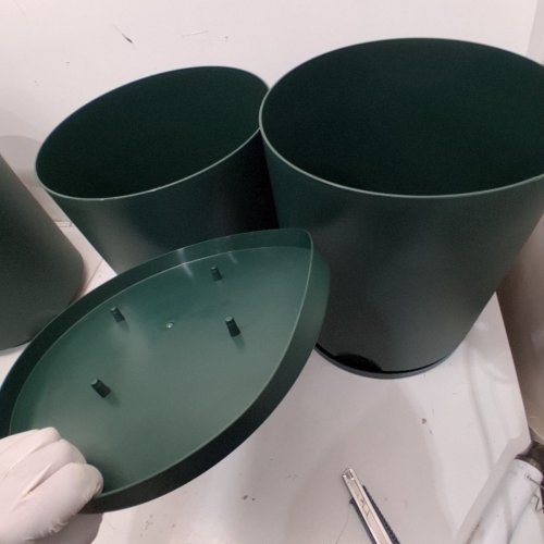 2PK ROOM ESSENTIALS INDOOR/OUTDOOR PLANTER POT - 16.1" X 14" - GREEN image 4