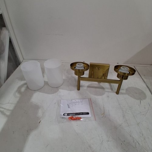 AONEON VANITY LIGHTS WITH FROSTED GLASS - 1080LM - 60W- GOLD (MODEL: T001GD-L2) image 3
