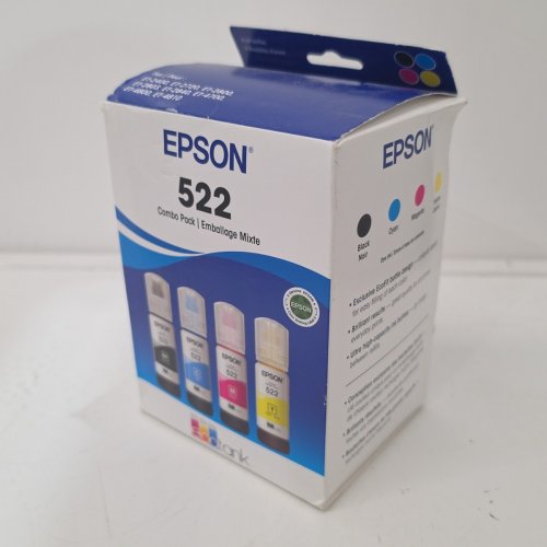 4PC EPSON 522 COMBO PACK INK REFILL BOTTLES FOR SELECT ECOTANK PRINTERS - 65ML EACH - BLACK, CYAN, MAGENTA, YELLOW (MODEL: T522120-BCS) image 4