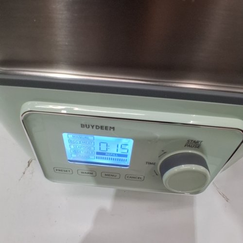 BUYDEEM STAINLESS STEEL ELECTRIC FOOD STEAMER - 7QT 1500W - GREEN (MODEL: G67US) image 2