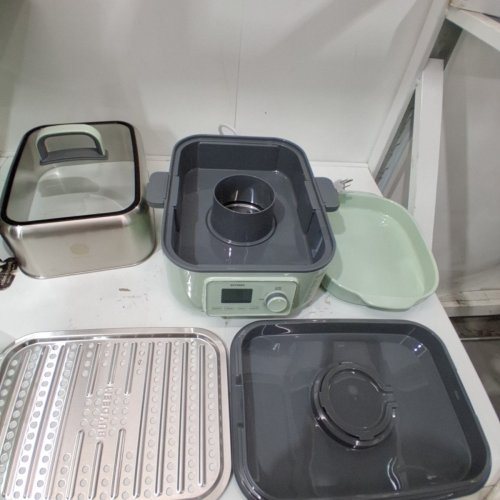 BUYDEEM STAINLESS STEEL ELECTRIC FOOD STEAMER - 7QT 1500W - GREEN (MODEL: G67US) image 4