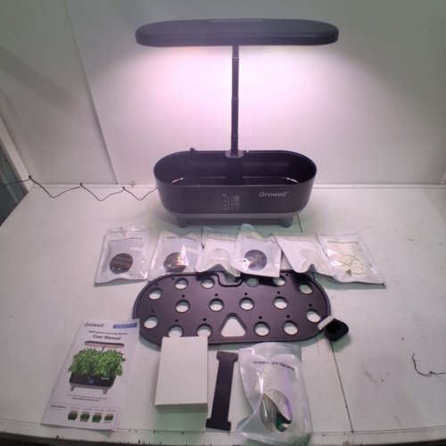 GROWELL INDOOR HYDROPONICS GROWING SYSTEM WITH LAMP AND PUMP - FITS UP TO 16 PODS - 8L CAPACITY - BLACK (MODEL: HS05) image 2