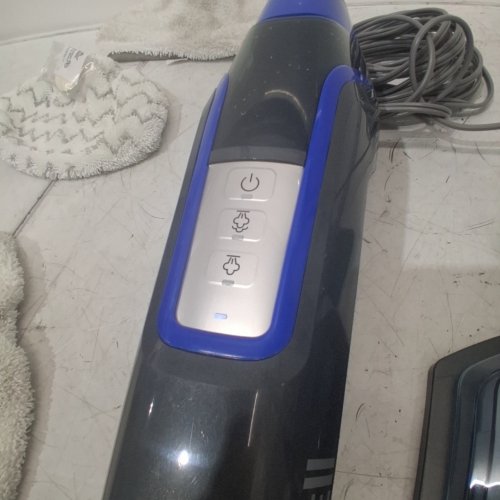 BISSELL POWERSTEAMER DELUXE STEAM MOP WITH DETACHABLE SPOTBOOST BRUSH WITH PADS & SCENT DISCS - BLUE/GREY (MODEL: 1806D) image 2