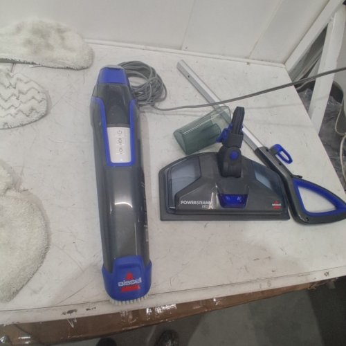 BISSELL POWERSTEAMER DELUXE STEAM MOP WITH DETACHABLE SPOTBOOST BRUSH WITH PADS & SCENT DISCS - BLUE/GREY (MODEL: 1806D) image 4