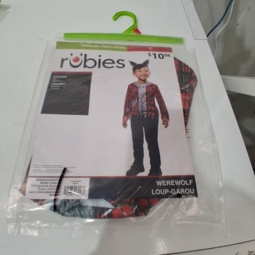 2PC TODDLER RUBIES WEREWOLF COSTUME - 2T - RED/BLACK/GREY (STYLE: 1002834) image 2