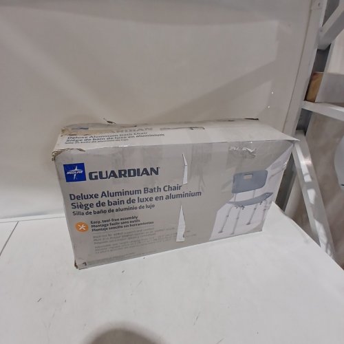 MEDLINE GUARDIAN DELUXE ALUMINUM BATH CHAIR - 400LB CAP - GREY (MODEL: G2-101KRX1) image 3