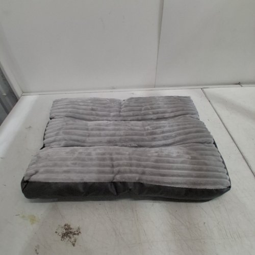 PLUSH NON-SLIP PET BED - 22" X 16" - GREY image 2