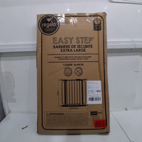 REGALO EASY STEP EXTRA WIDE BABY GATE - 30" X 29"-49" - WHITE (MODEL: 1164 EW DS) image 3