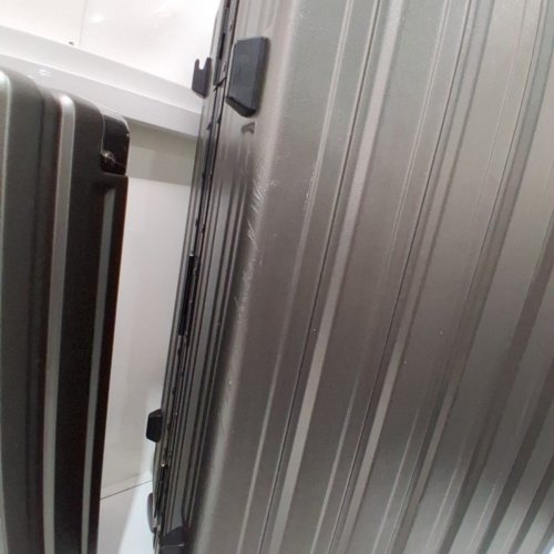 2PC KRUTE ZIPPERLESS CHECKED ALUMINUM FRAME PC HARDSHELL LUGGAGE SUITCASE SET WITH USB PORT & TSA LOCK - 20"/28" - GREY (MODEL:KT8888-U/KT8888-PC) image 4